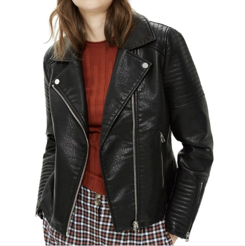 Topshop | Black Leather Jacket